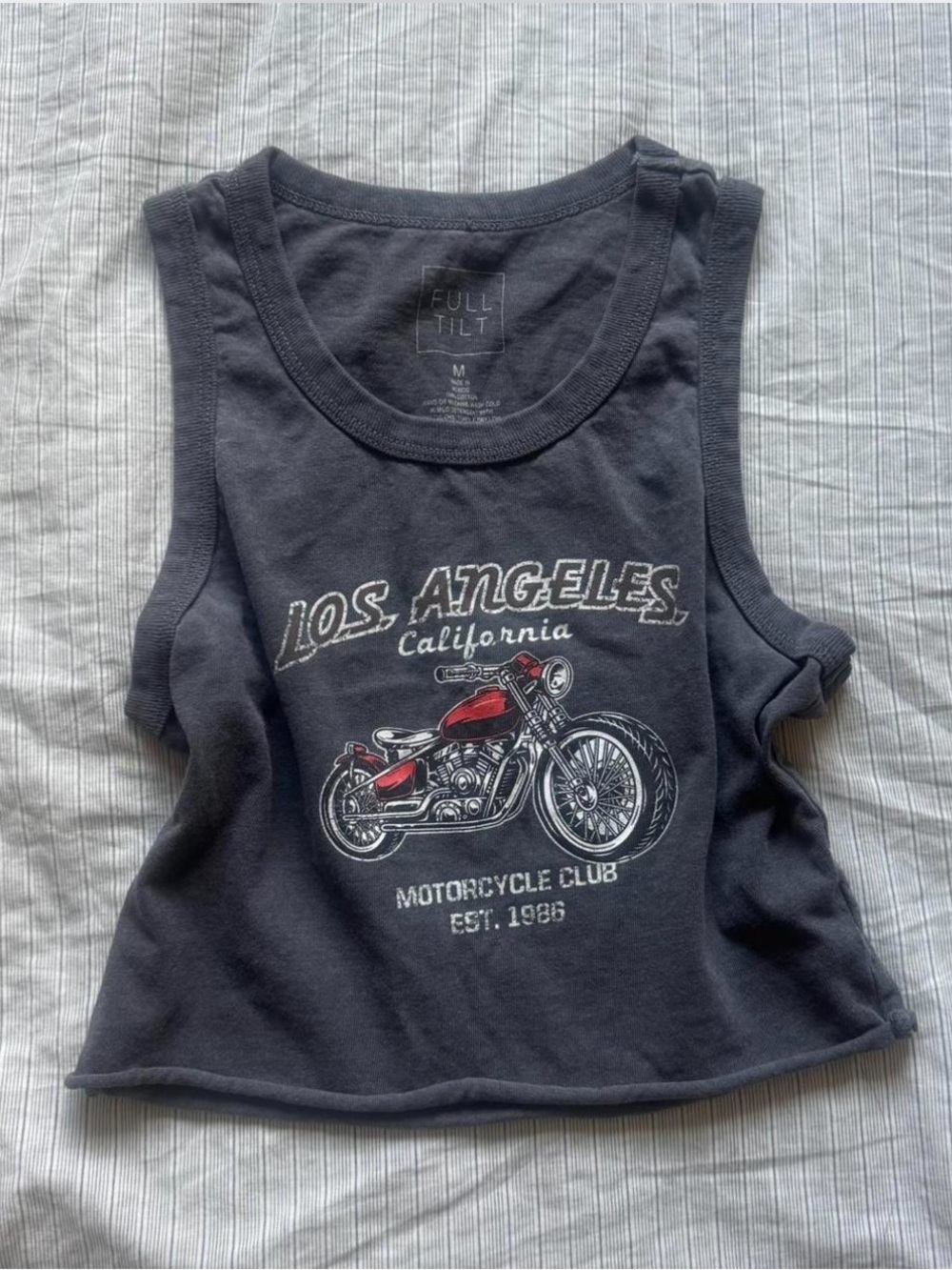 Full Tilt Charcoal Gray Graphic Tank